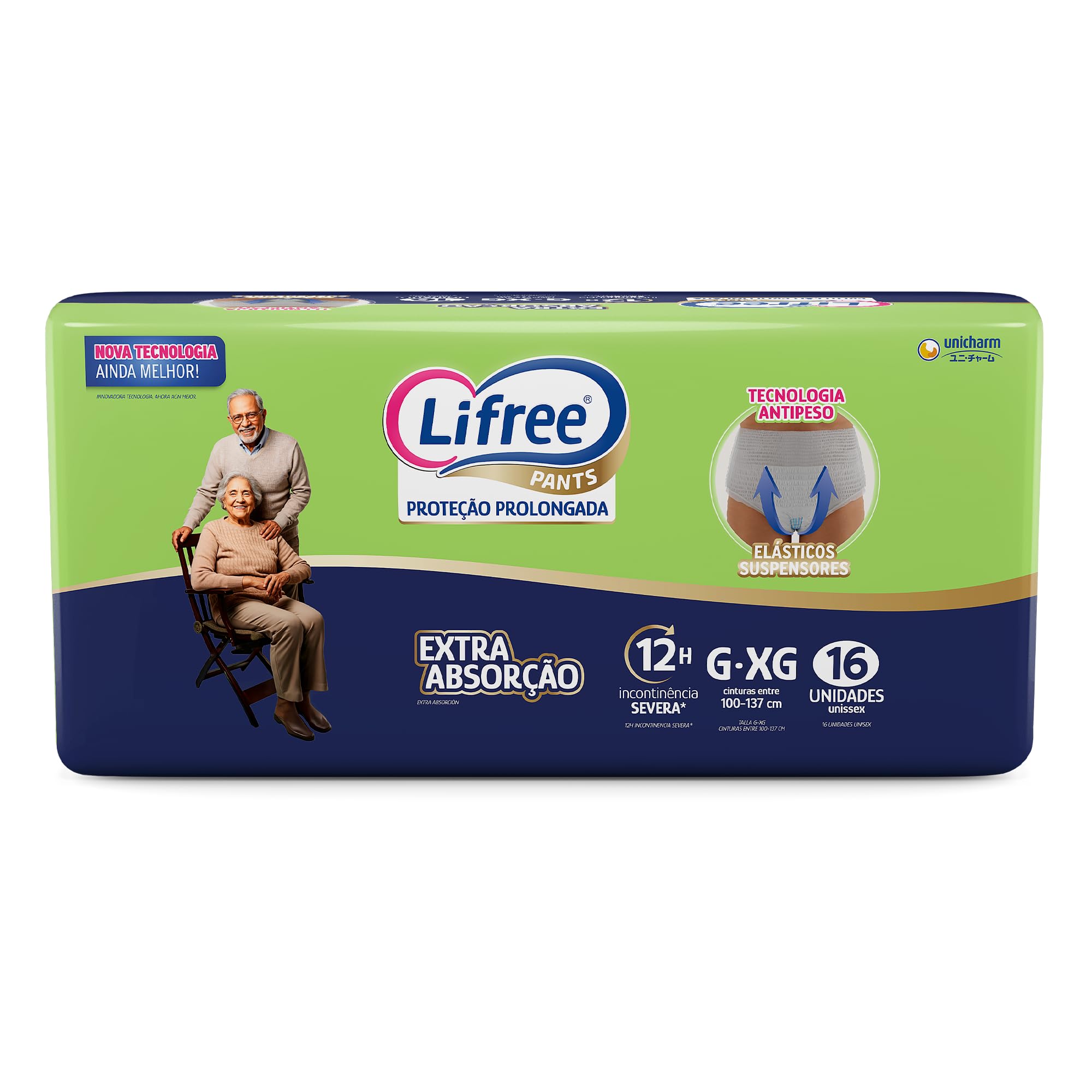 LIFREE FRALDA CALÇA EXTRA ABSORÇÃO JUMBO G/XG16