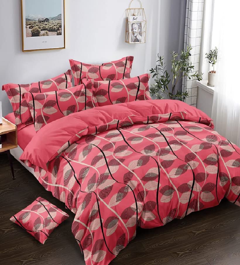 Linemates™160 TC Soft Glace Cotton Floral King Size Elastic Fitted Bedsheet with 2 Pillow Covers (72x78x8 Inch, Pack of 3, Color-Multicolor (B0BTHVGWJ4) Amazon Price History, Amazon Price Tracker