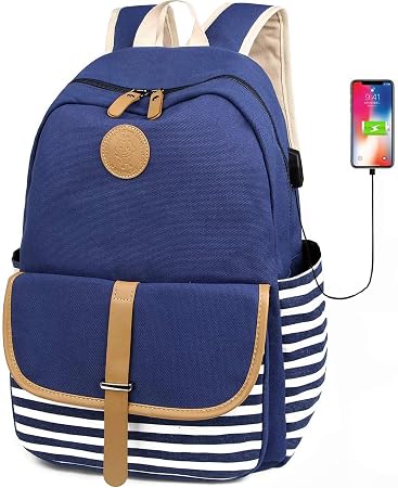 Girls, Lightweight Canvas Backpack 