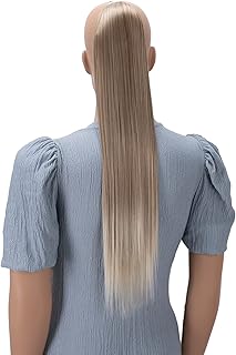 PRETTYSHOP 60cm Haarteil Zopf Pferdeschwanz Haarverlängerung Glatt Dunkelblond Mix HC26