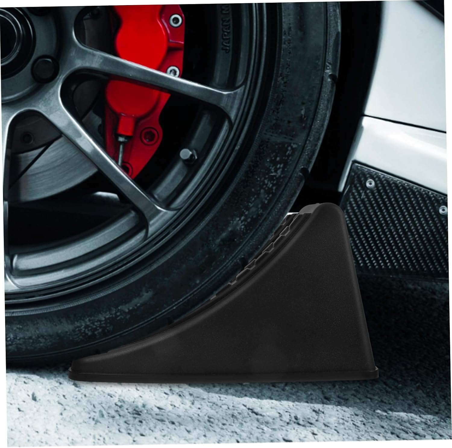 2 Pack Car Wheel Chock Wedge, ABS Black Vehicle Safety Blocks