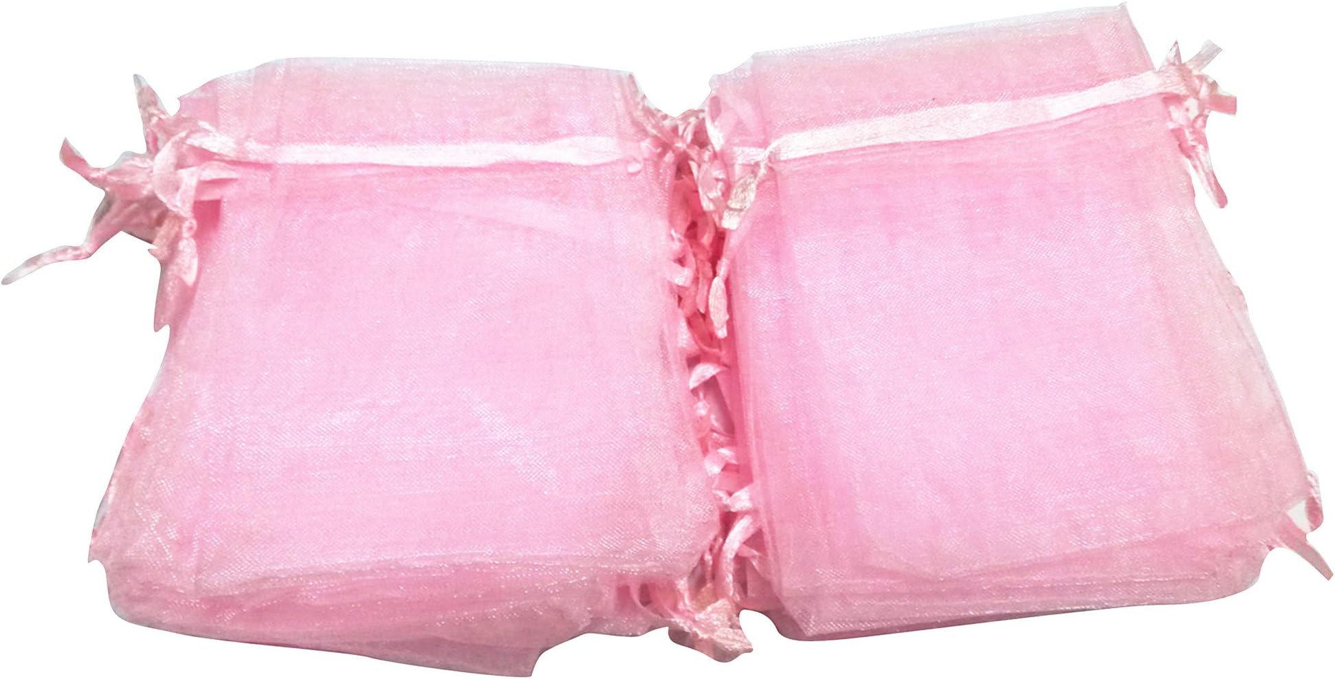 34 Organza Wedding Party Favor Gift Bags,50 pcs Pink
