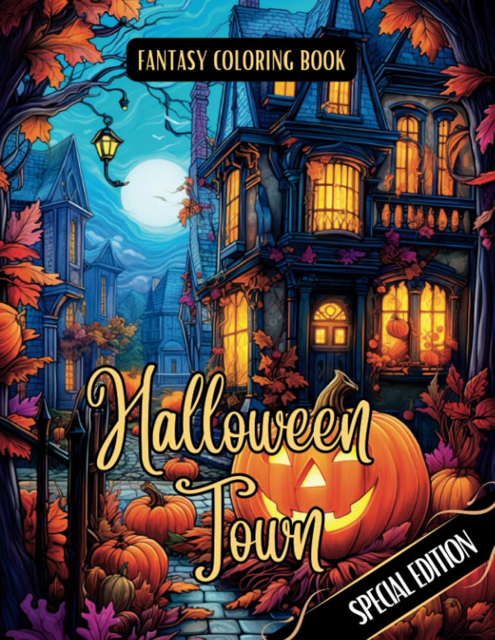 Amazon.com: Fantasy Coloring Book Halloween Town Special Edition: For ...
