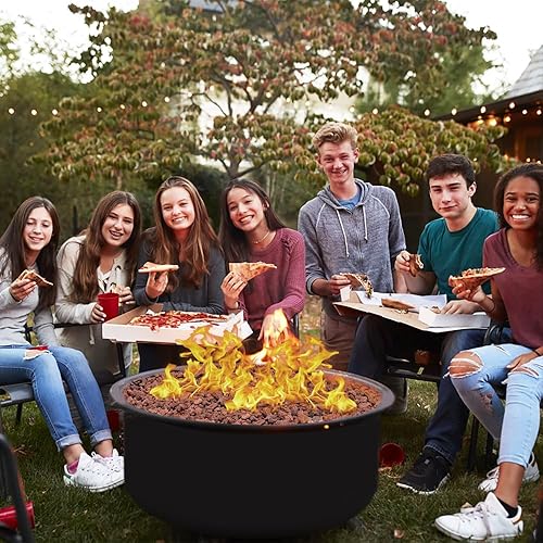 Miniatura 5 de Roca de lava natural de 10 libras para hoguera, piedras de lava volcánica roja para chimeneas, parrillas de gas, paisajismo de jardín al aire libre,