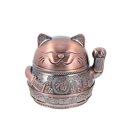 FOMIYES Creative Ashtray Lucky Cat Cigar Ashtray Cigarette Art Decorative Maneki Neko Figure Cute Animal Ash Tray Holder Table Home Bar Car Decor for Smokers