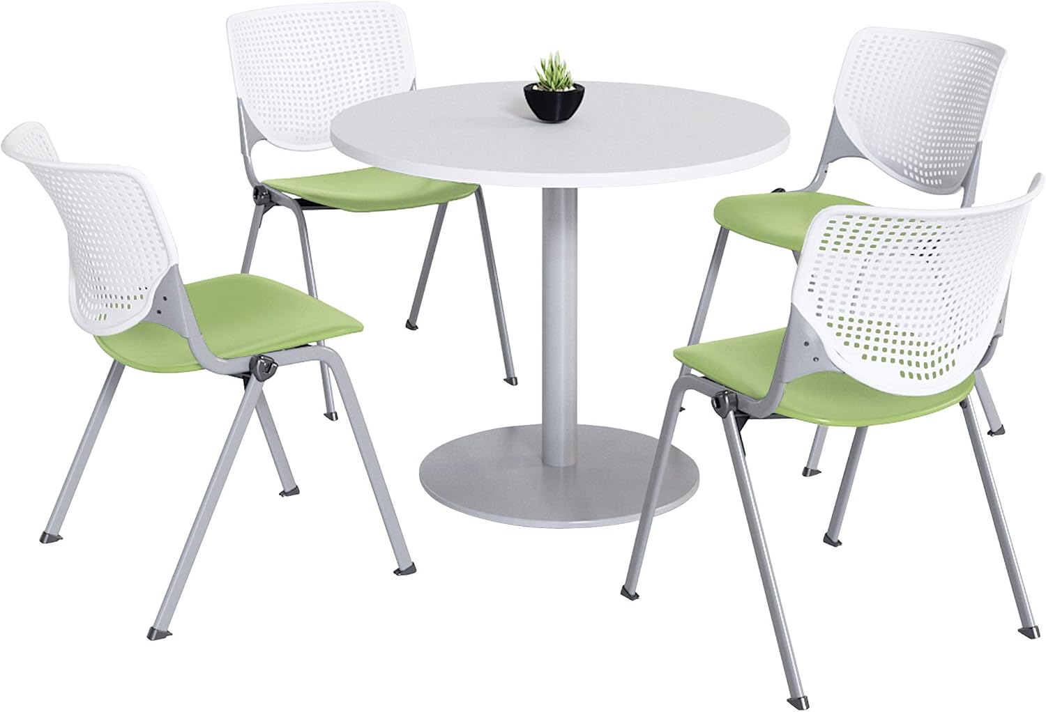 KFI Mode and Kool Table & Chair set, 21.5in W x 31in D x 21.25in H, Yellow