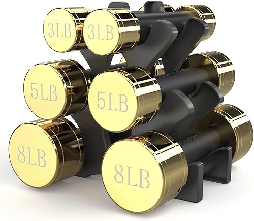 Conjuntos de mancuernas redondas TECHNOAGE con mango de acero, cubierta de mango de goma de neopreno inolora Negro-1