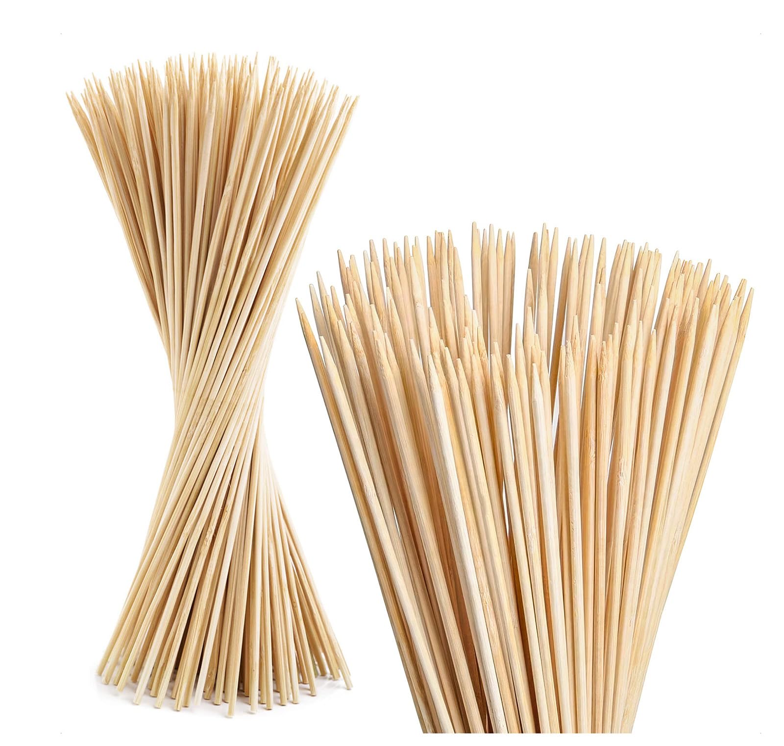 6" Natural Bamboo Skewers,2000 PCS Meat Sticks,Disposable Wooden Sticks for BBQ,Appetiser,Kabob,Crafting and Party