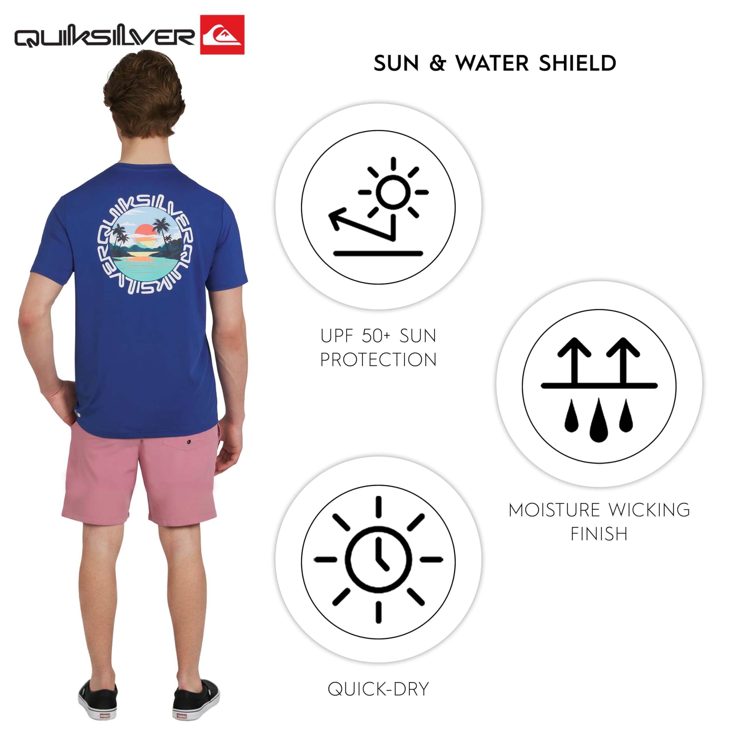 Quiksilver Camisa de protección de Sarpullido para Hombre