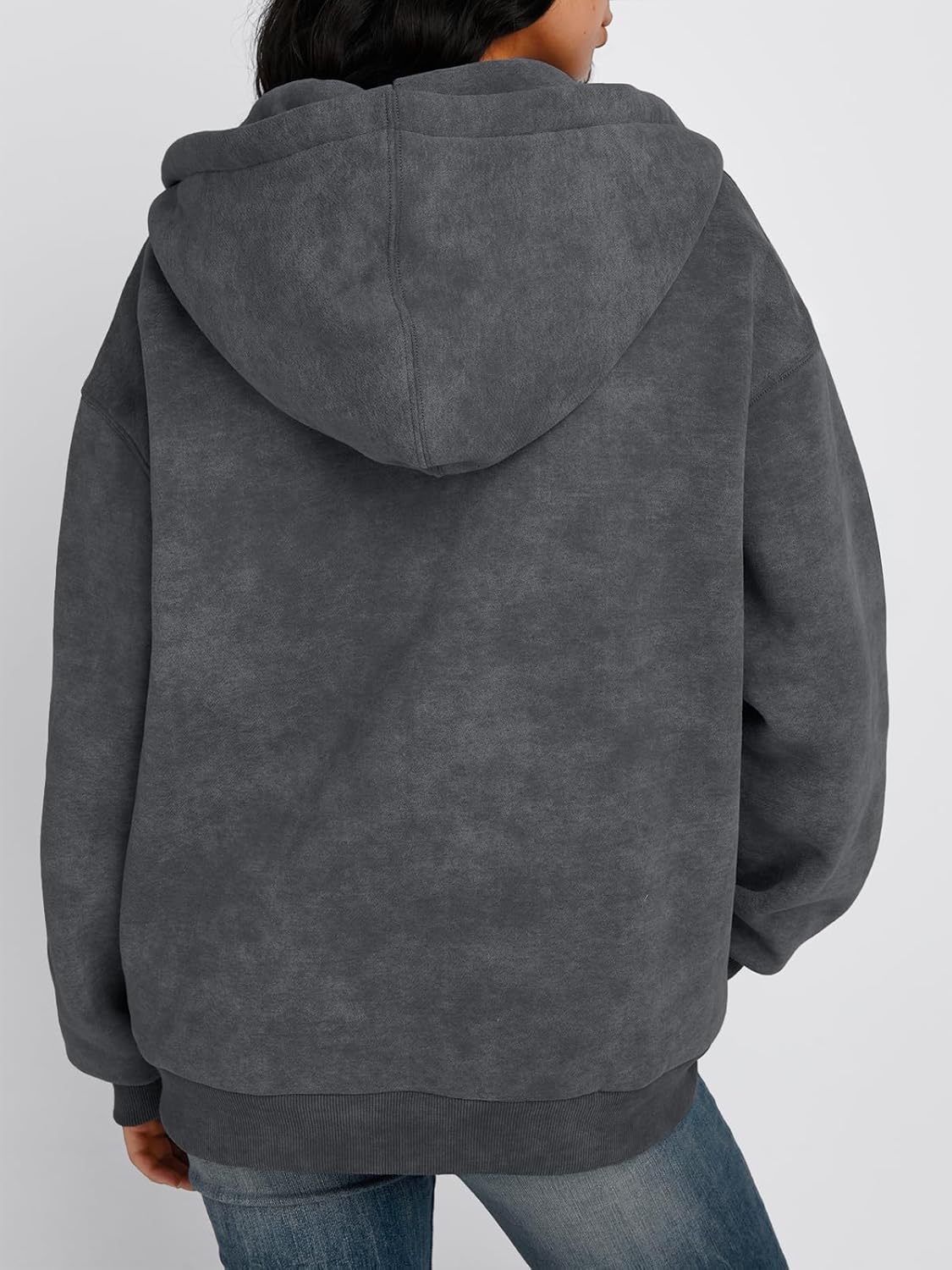 Trendy Queen Zip Up Hoodies for Women Oversized Acid Wash Sweatshirt Winter Fashion Jacket Cute Y2k Fall teen girls pullover - Image 4