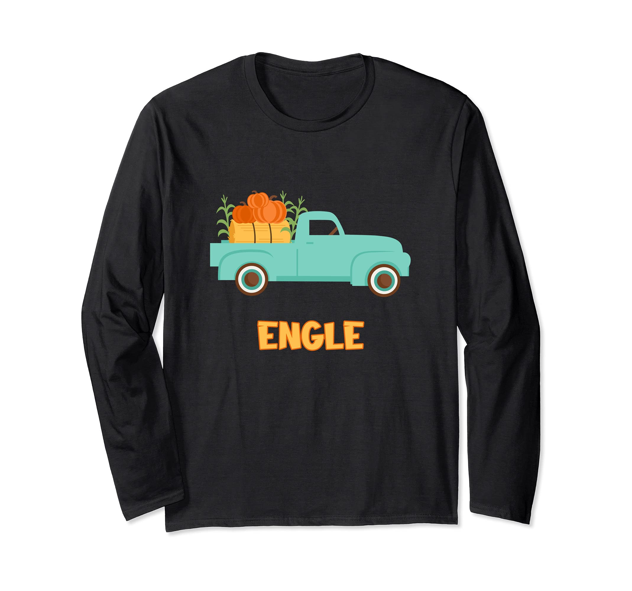 Engle Custom Last Name Family Pumpkins Thanksgiving Long Sleeve T-Shirt