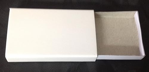 Miniatura 2 de 50 cajas blancas llanas del favor del almacenamiento del caramelo de la bandeja de la diapositiva de la bandeja