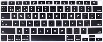 Spanish Language Silicone Keyboard Cover Skin Protector Compatible 2020 Release MacBook Air 13 inch with Touch ID Model A2179 not fit 2015-2019 Versions MacBook Air 13 A1369 A1466 A1932
