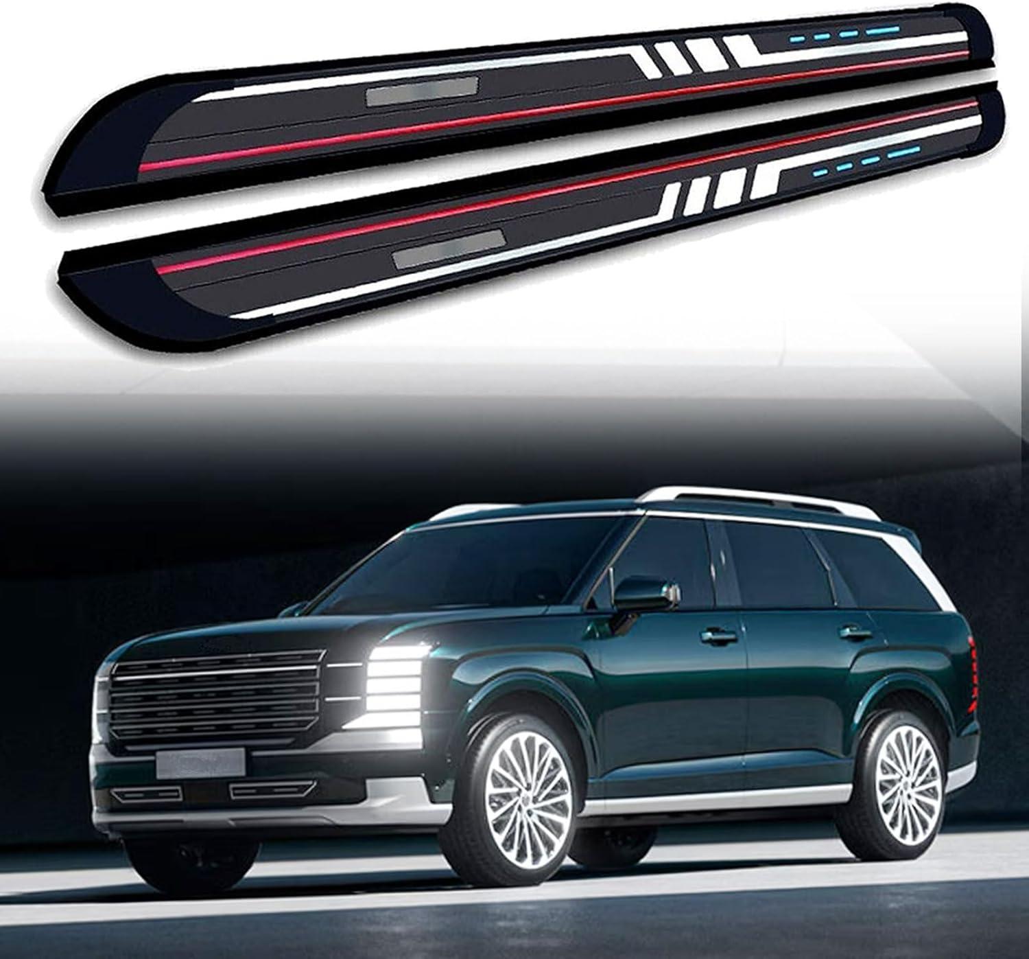 2PCS Running Board Compatible with Hyundai Palisade 2026 2027 Side Steps Aluminum Running Boards Nerf Bar Pedal with Brackets