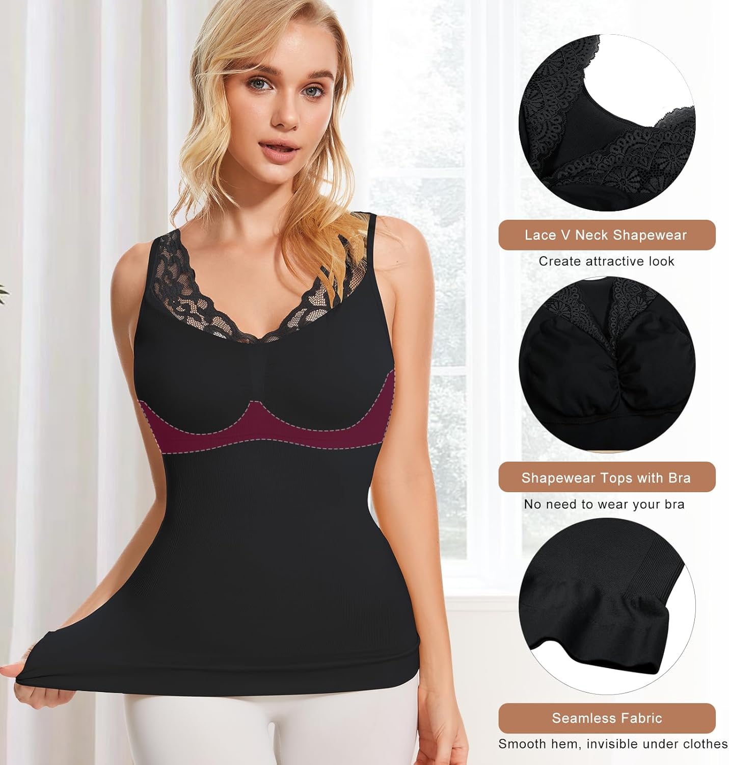 Shapewear Tank Tops for Women Tummy Control - Image 5