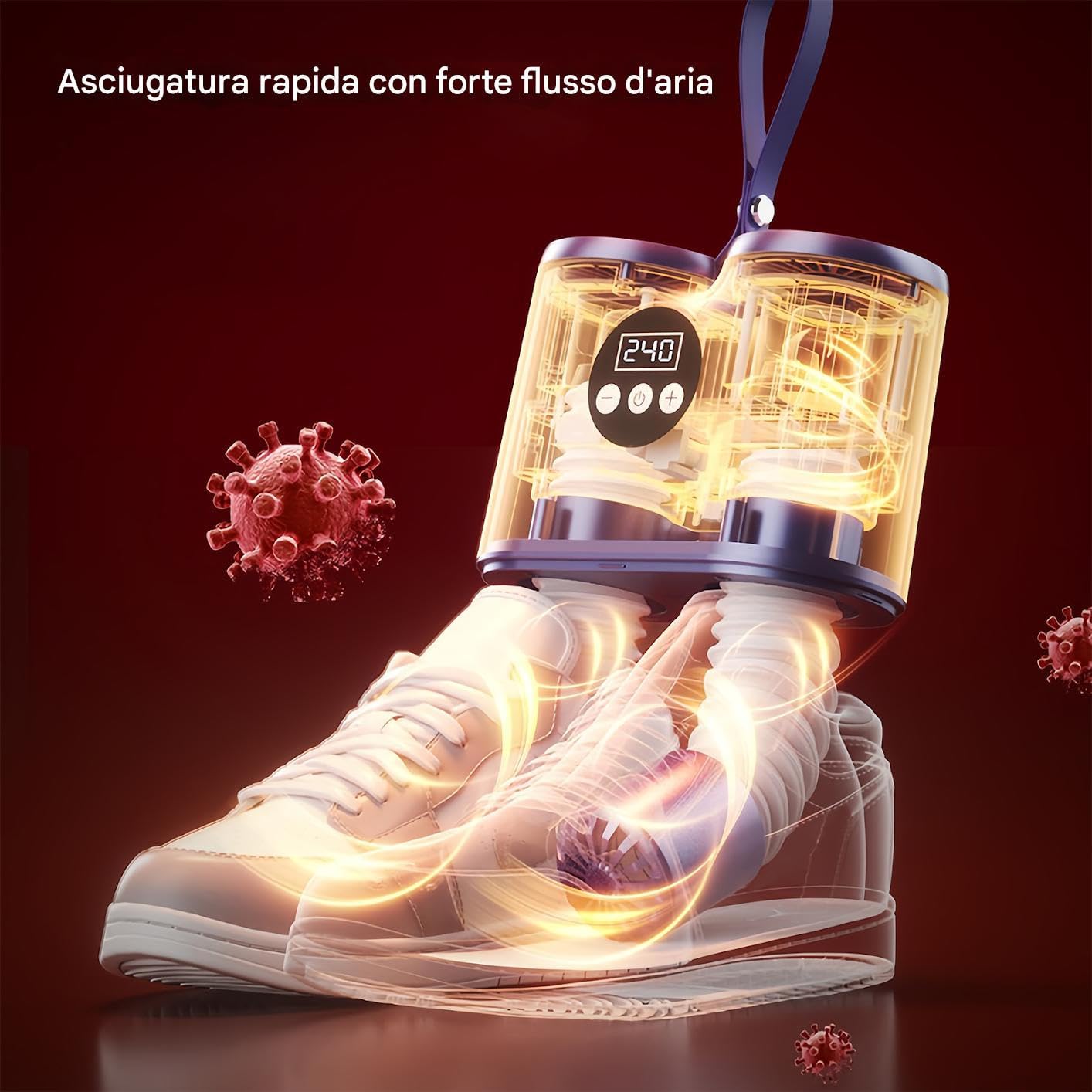 Secador de Zapatos Portátil Secador Inteligente De Calzado Con Temporizador