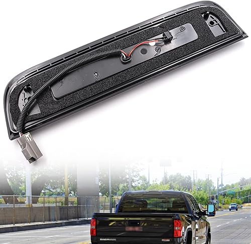 Miniatura 5 de NSLUMO Tercera luz de freno LED de repuesto para Chevy Silverado GMC Sierra 1500 2500HD 3500HD rojo estroboscópico trasero tercer centro de freno de