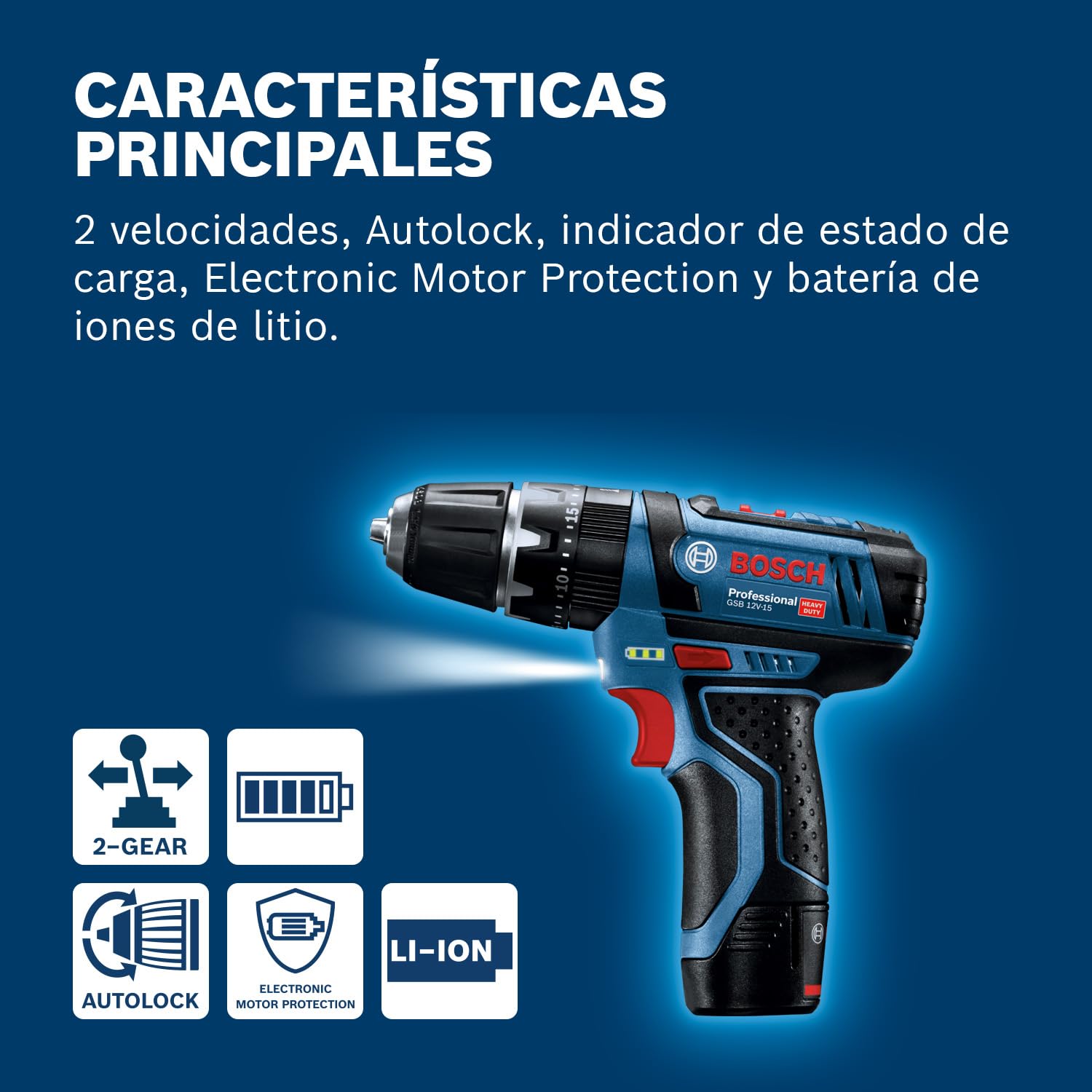 Bosch Professional 12V System taladro percusión batería GSB 12V-15 (Ø broca madera máx.: 19 mm, incl. 2 baterías 2.0Ah+cargador, 2 sets brocas, 1 set puntas, bolsa herramientas) - Set exclusivo Amazon