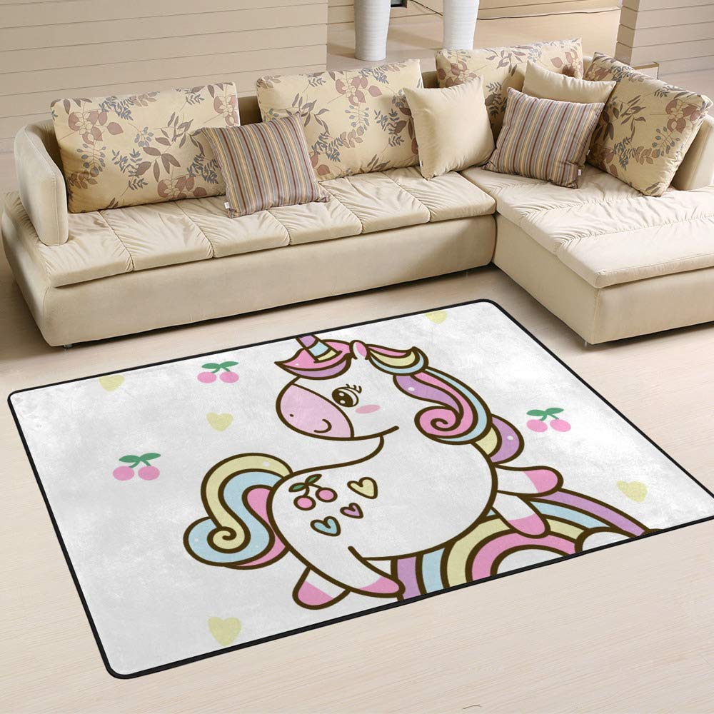 Tapis licorne arc-en-ciel Ruchen pour créer un cocon de douceur dans la chambre