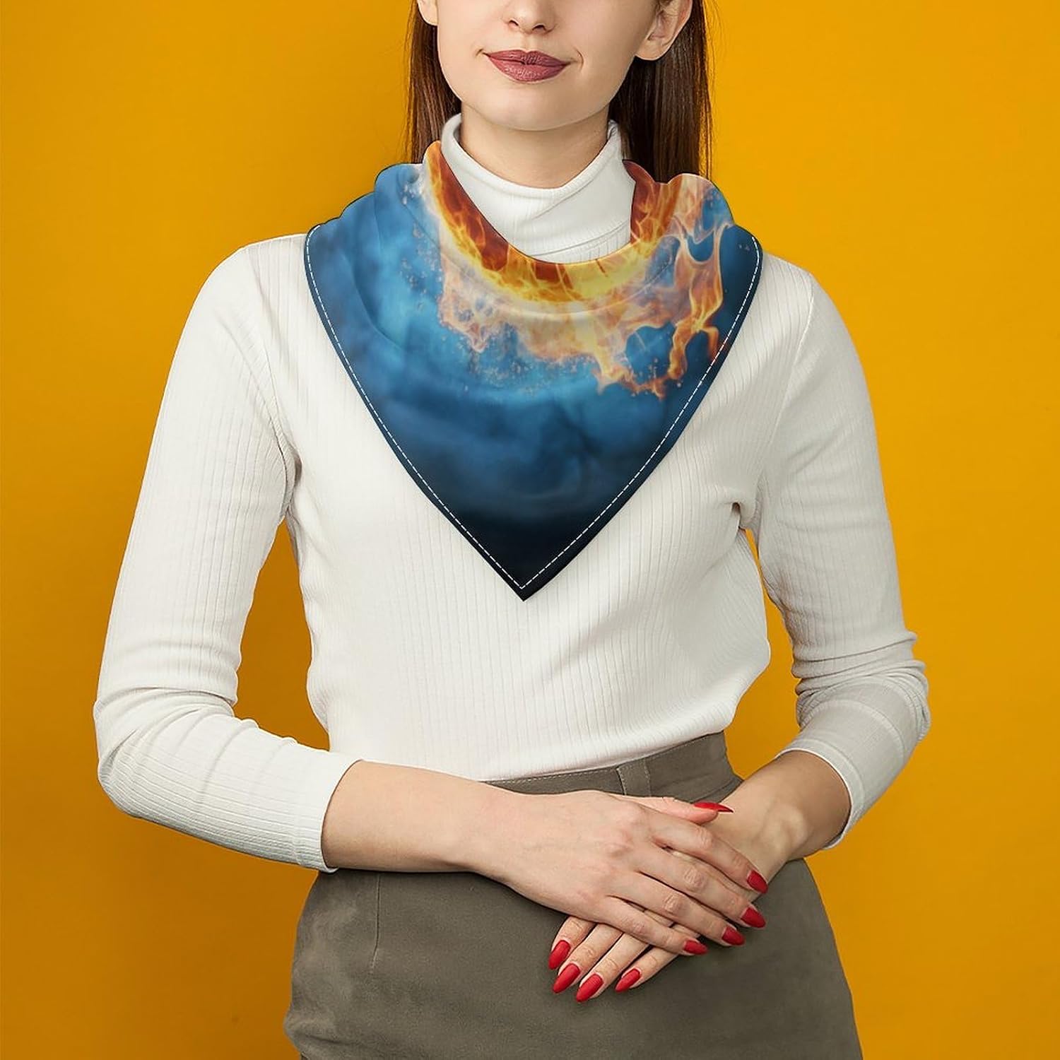 Square Silk Bandanas Extra Soft Neck Wraps Headscarf for Men Women image 5