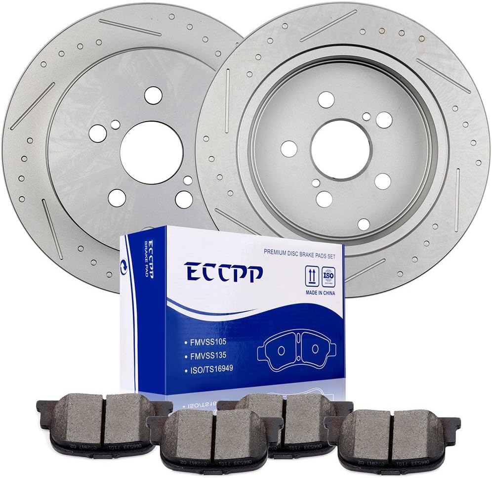 ECCPP Brakes and Rotors All (2) Rear Brake Rotors (4