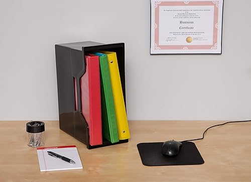 Miniatura 6 de IRIS Caja de archivos de escritorio portátil mediana de Estados Unidos con tapa abierta, paquete de 6, asas laterales, pestañas e insertos, carpetas