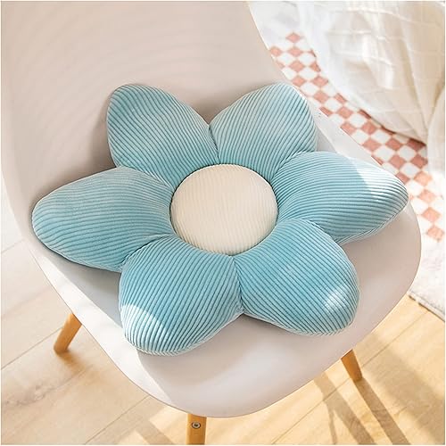 Cojín de almohada con forma de flor, cojín de suelo de flores, cojín decorativo para dormitorio, sofá cama, almohada con hebilla para cortina (11.8