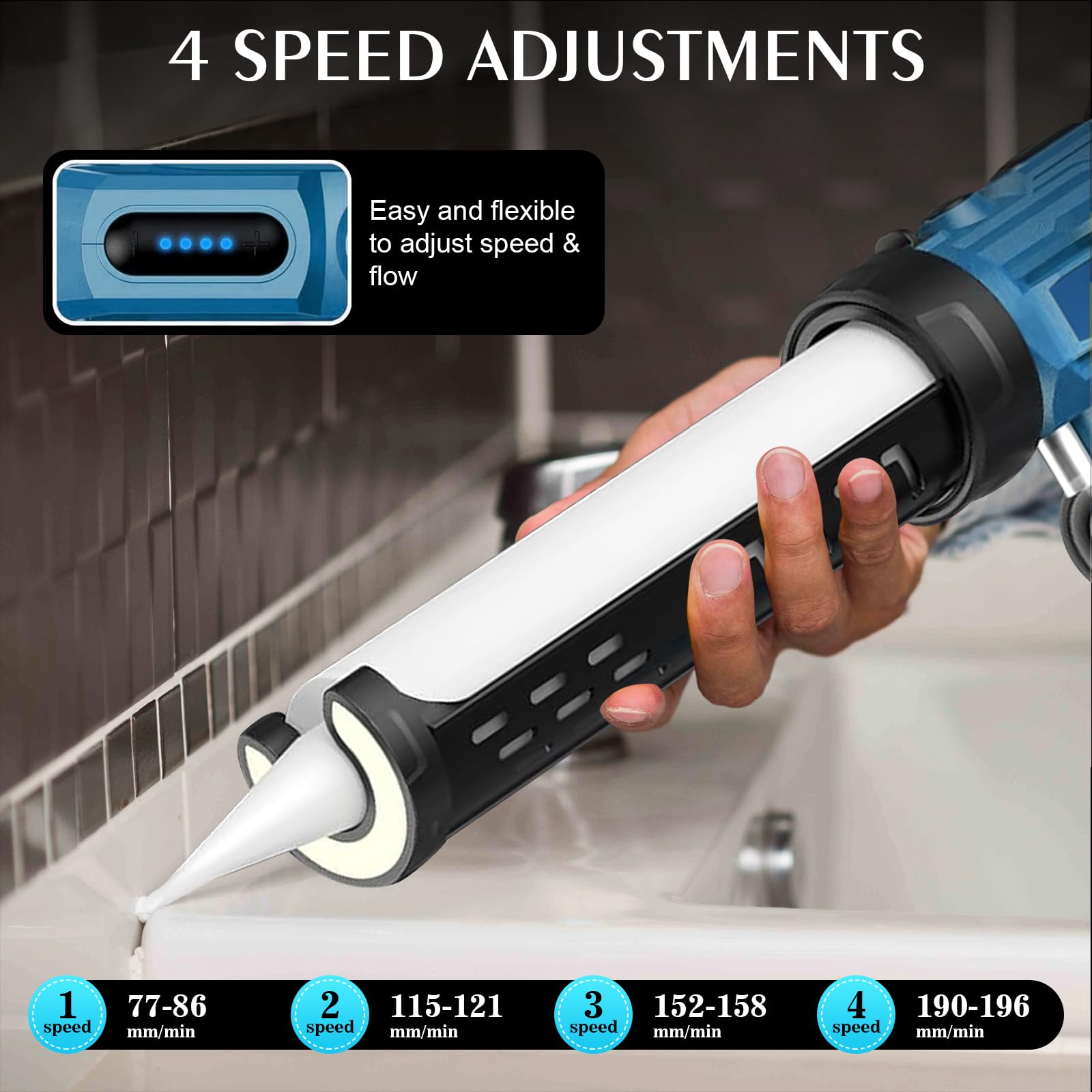 Akku Kartuschenpresse Für Makita 18V - Elektrische Dichtpistole 4 Geschwindigkeiten