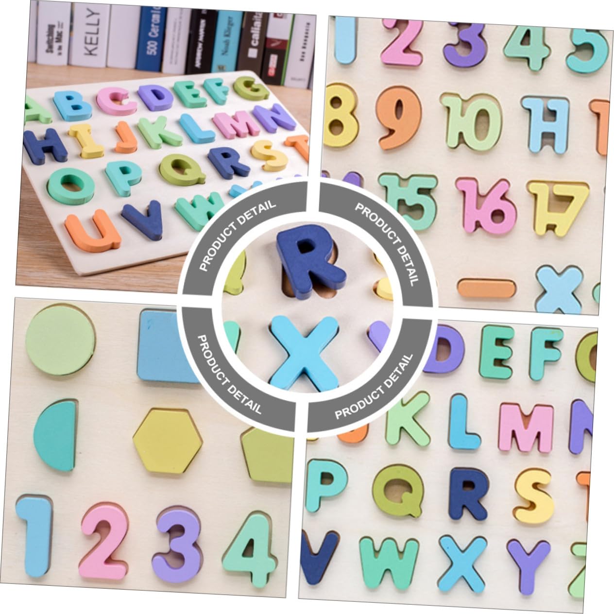 SOIMISS Tablero de Rompecabezas de Números y Letras Juguete de Reconocimiento de Letras para Números Juguete de Educación Temprana para Pequeños para Desarrollo Cognitivo Casa o Guardería