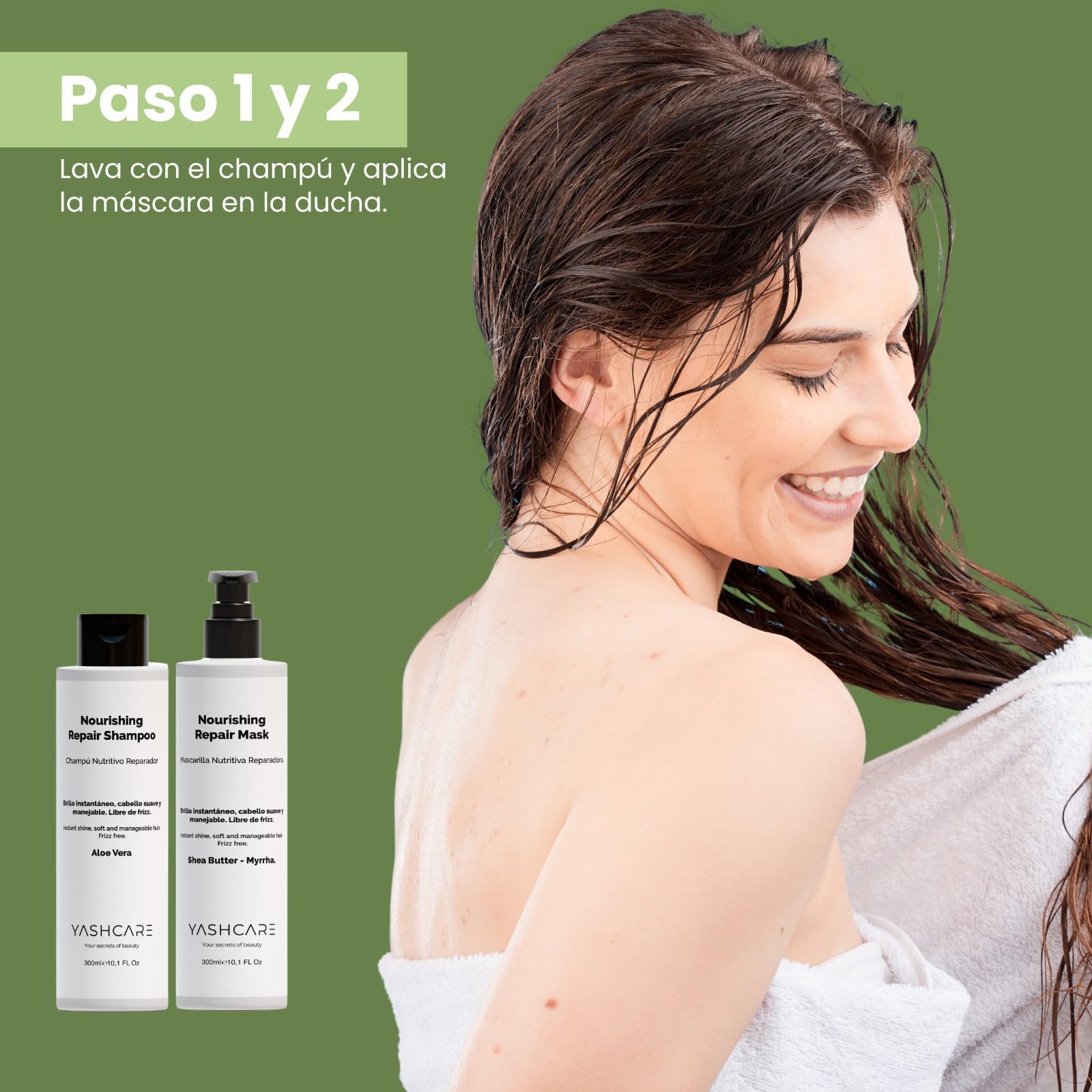 Kit Champu sin sulfatos ni parabenos con mascarilla pelo reparadora y crema protectora - Postalisado Organico Vegano Profesional para tratamiento hidratante y Reparador - Anti Frizz, Nutritivo y Suave