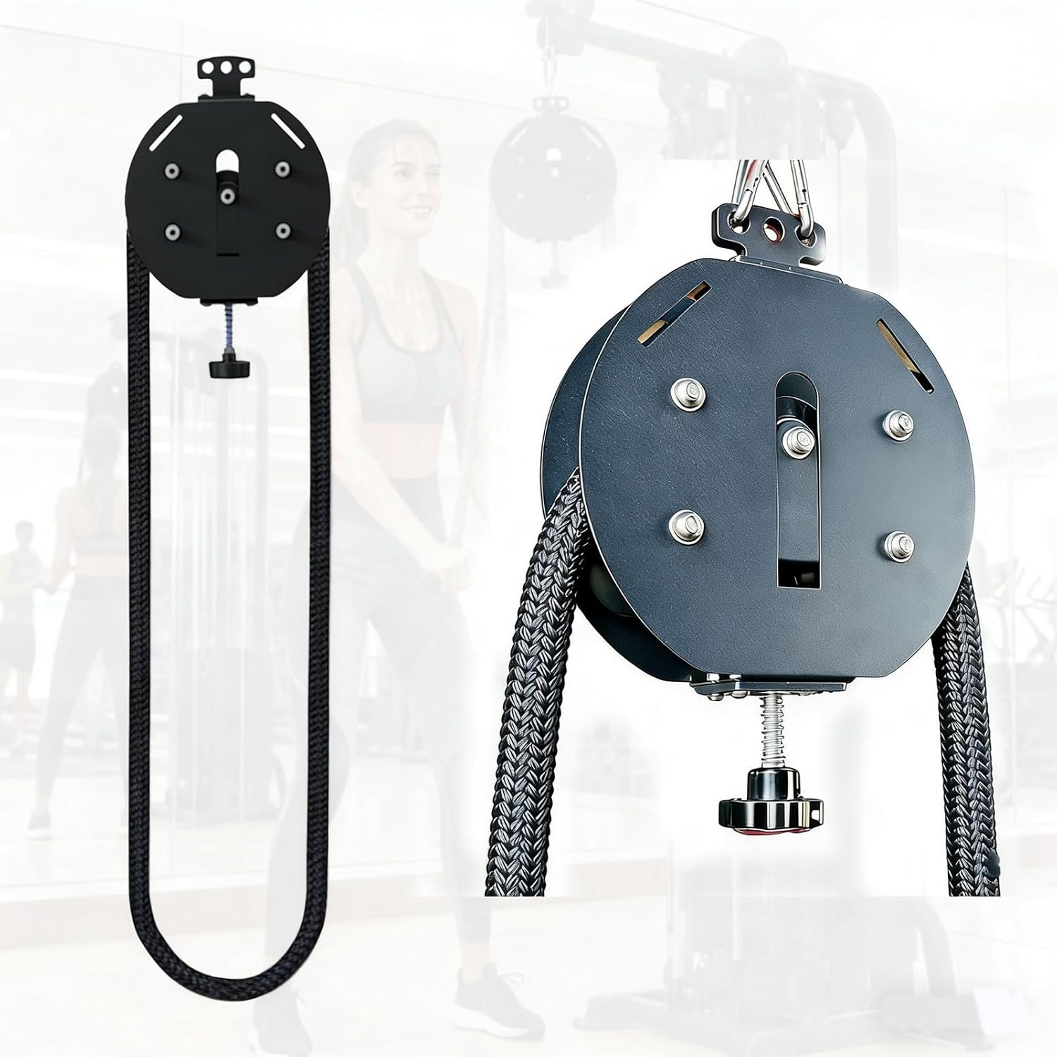 Endless Rope Trainer, Portable Adjustable Resistance Cable Pulley System, Compact Home Gym Equipment for Grip Strength, Arms, Back & Full Body Coordination Training