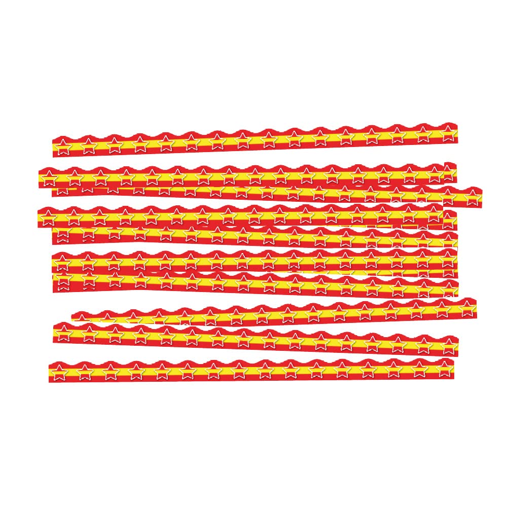 Red and Yellow Stars Spanish Display Borders Classroom Trimmers, Multicoloured - Image 2