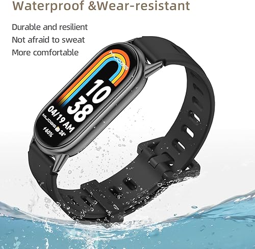 Miniatura 5 de MIJOBS Correa para Mi Band 9, pulsera de repuesto para Xiaomi Mi Band 8 Correa de reloj deportiva de silicona para Xiaomi Smart Band 8/9