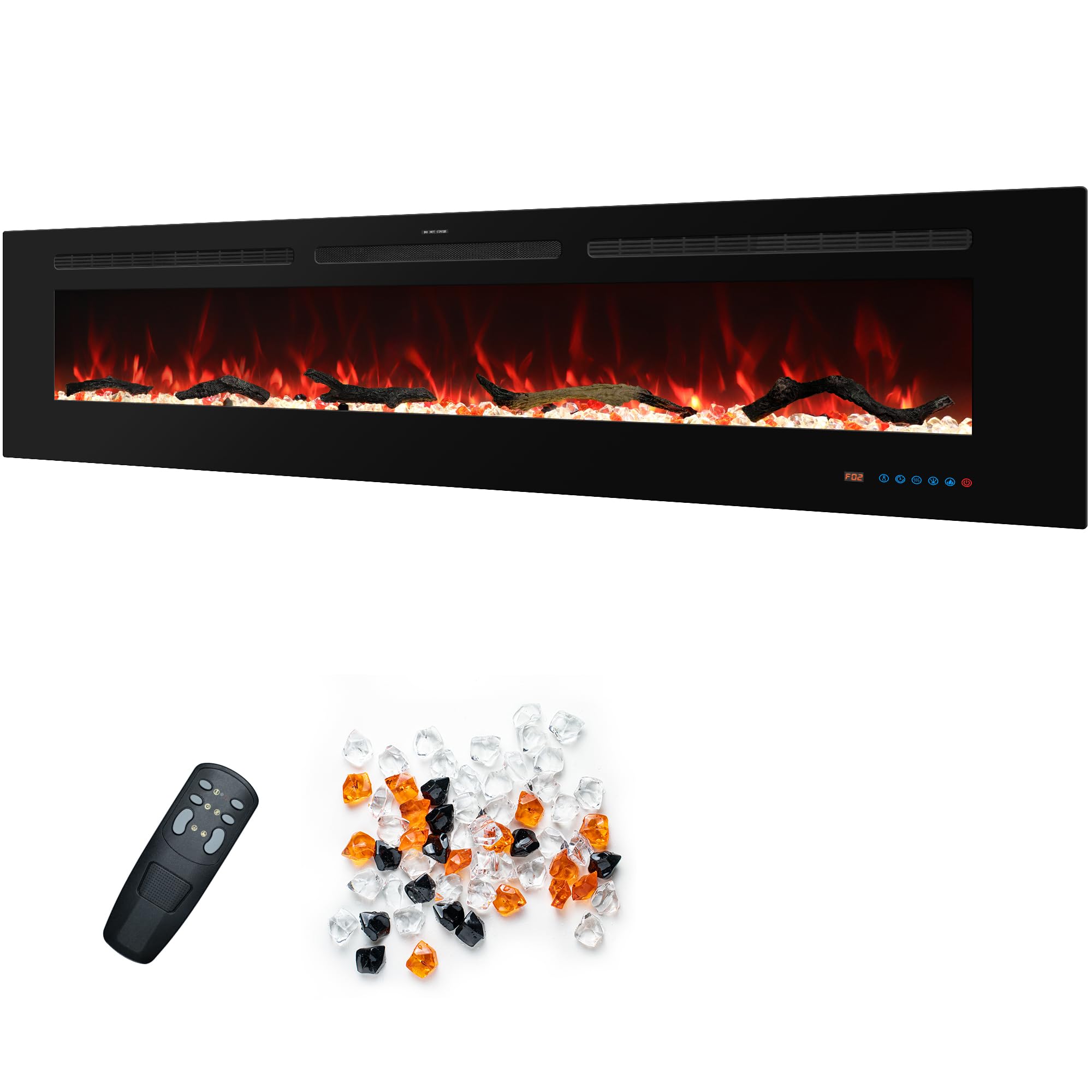Kentsky 72 inch Electric Fireplace Insert