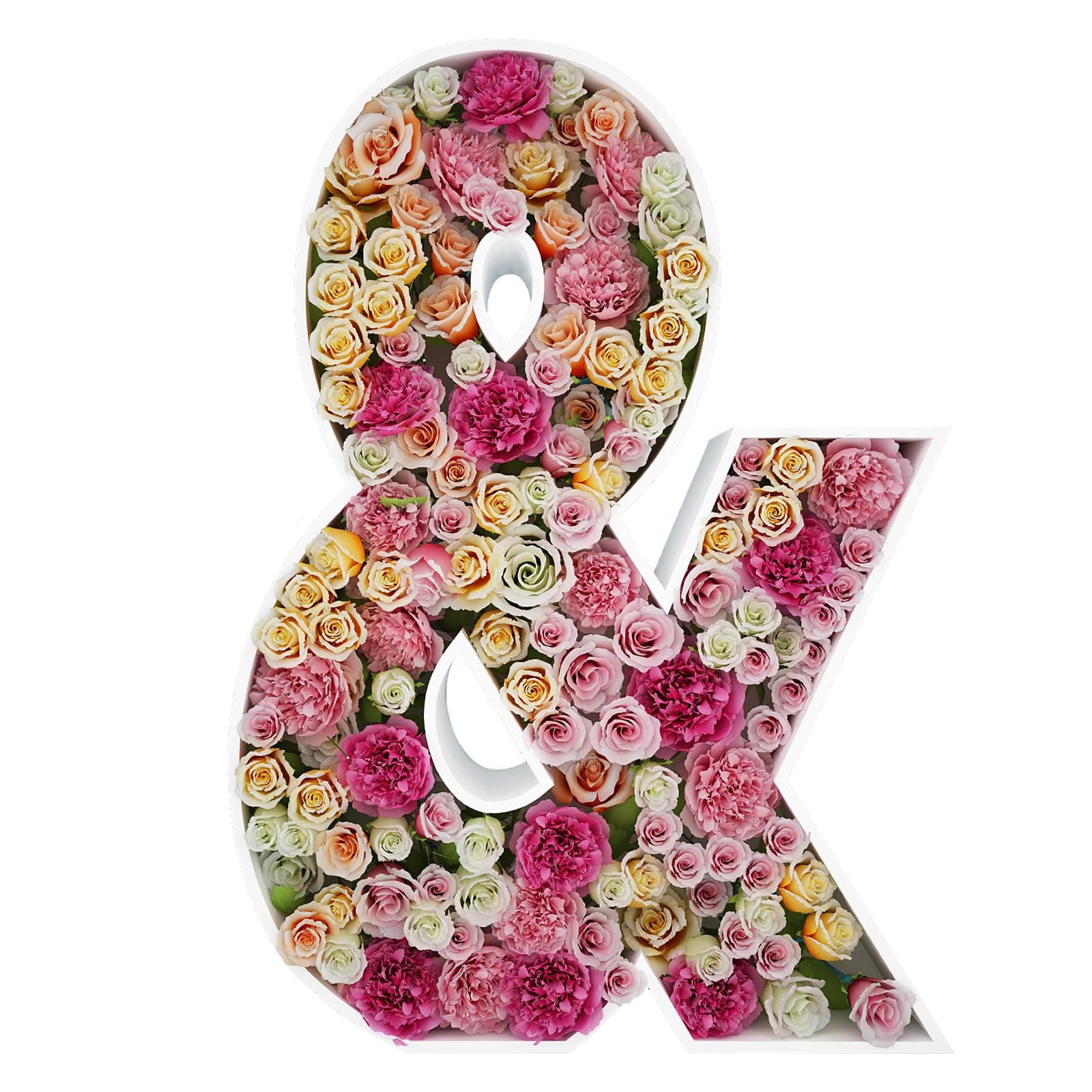 2FT DIY Mosaic Balloon Letter &amp; Frame, Fillable Party Backdrop Decor
