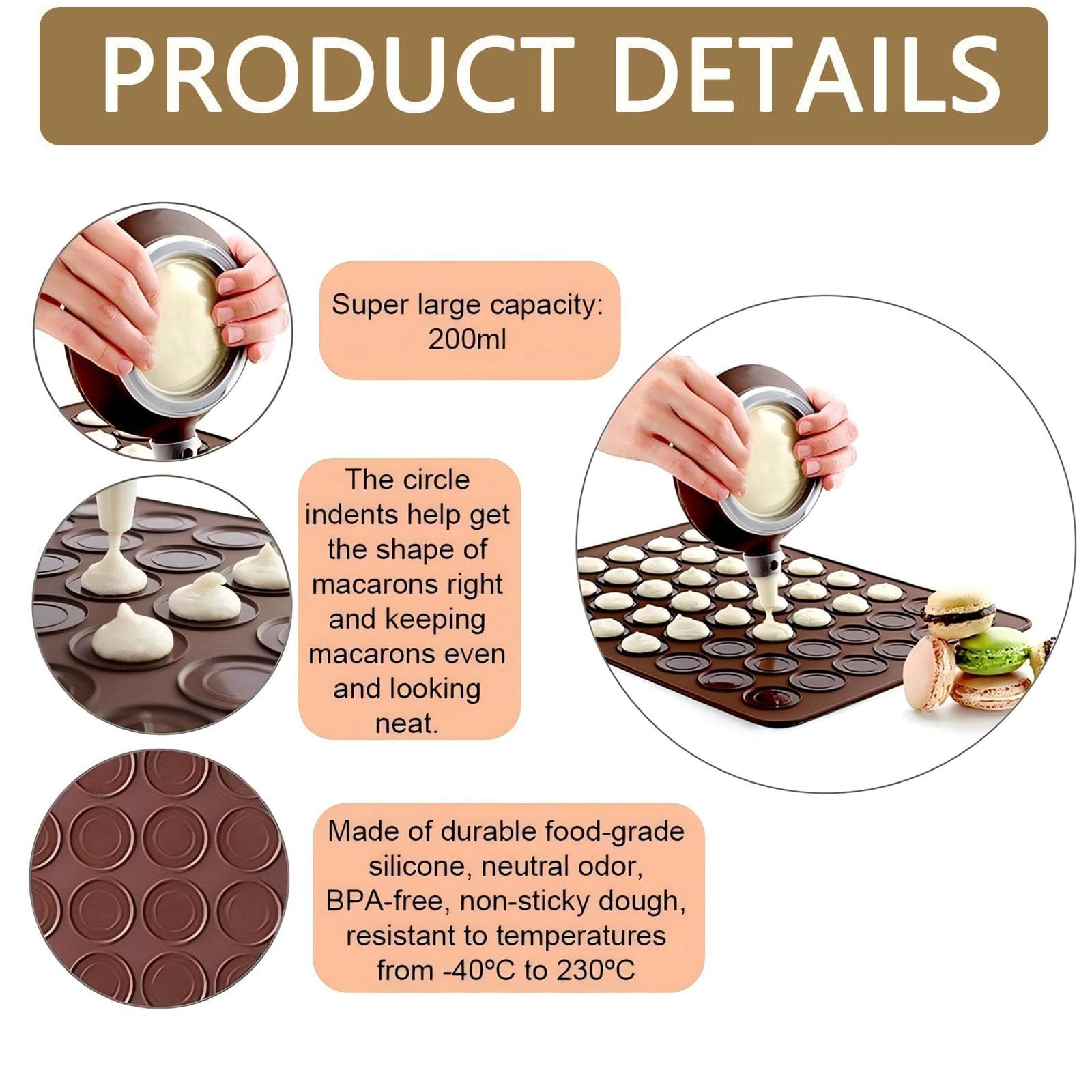 Siliconen bakmat voor 24 macarons | Lékué - Kookwinkel Kitchen&More