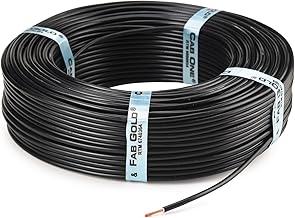 FAB 4.0 sqmm FR PVC insulated Lite Single Core Copper Ftting Wire Cable 180MTR BLACK