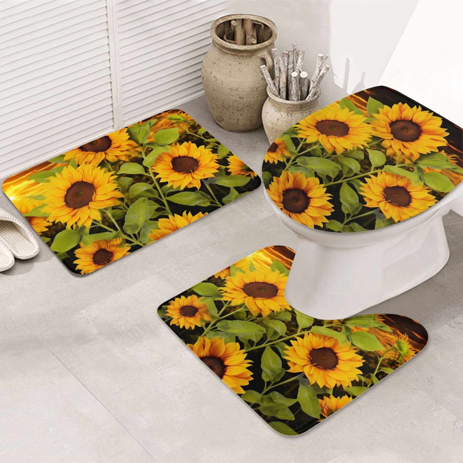 Tapis de salle de bain absorbants microfibre tapis contour U lavables