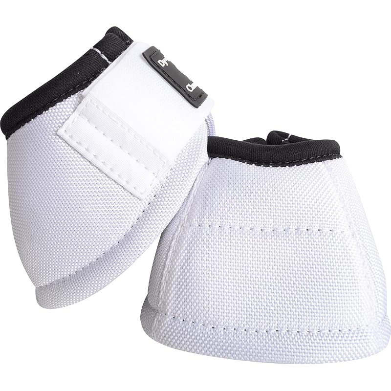 Bota de Sino para Cavalos Classic Equine Dynohyde No Turn Branca, 1 Unidade
