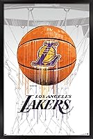 Vista 6 de Trends International NBA Los Angeles Lakers - Póster de pared Drip Ball 20, 22.375 x 34 pulgadas, versión sin marco