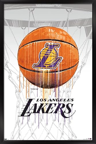 Miniatura 6 de Trends International NBA Los Angeles Lakers - Póster de pared Drip Ball 20, 22.375 x 34 pulgadas, versión sin marco