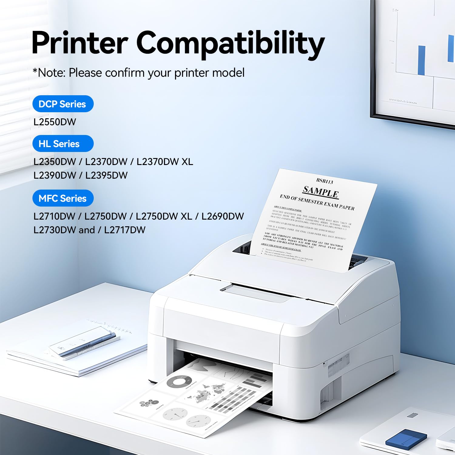 TN730 Toner Cartridge Black 2-Pack Printer Replacement Compatible for Brother TN-730 TN760 TN-760 MFC-L2710DW MFC-L2750DW DCP-L2550DW HL-L2350DW HL-L2395DW HL-L2370DW HL-L2390DW MFC-L2690DW HL-L2325DW
