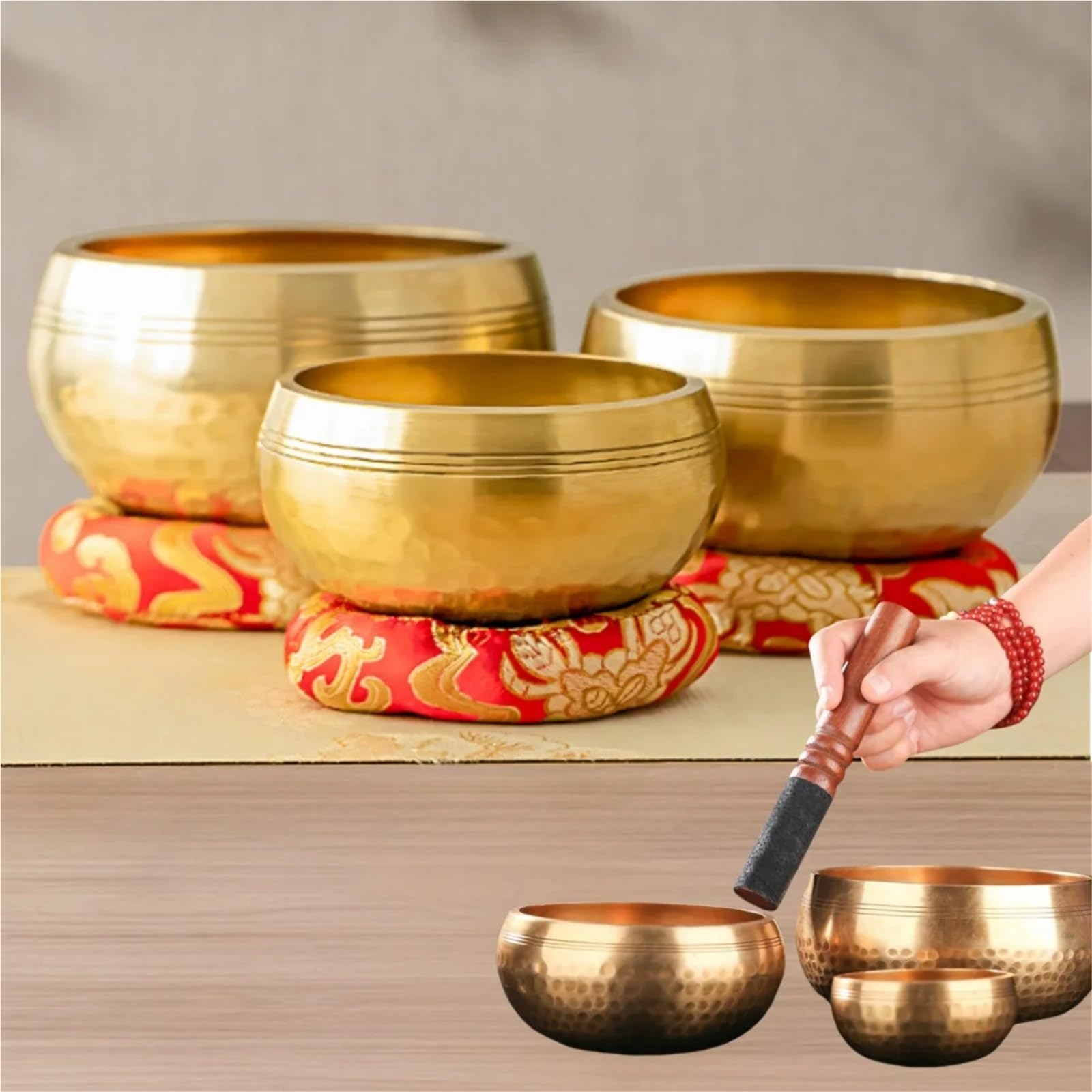 Set campane tibetane 6 specifiche Campane sonore Meditazione Yoga Stress
