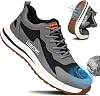 LAoutun Safety Trainers Men Steel Toe Cap Trainers CE Certified Protective Shoes Breathable Work Trainer Lightweight Work Shoes for Men Comfy Work Industrial Puncture Proof Construction Work Boots
