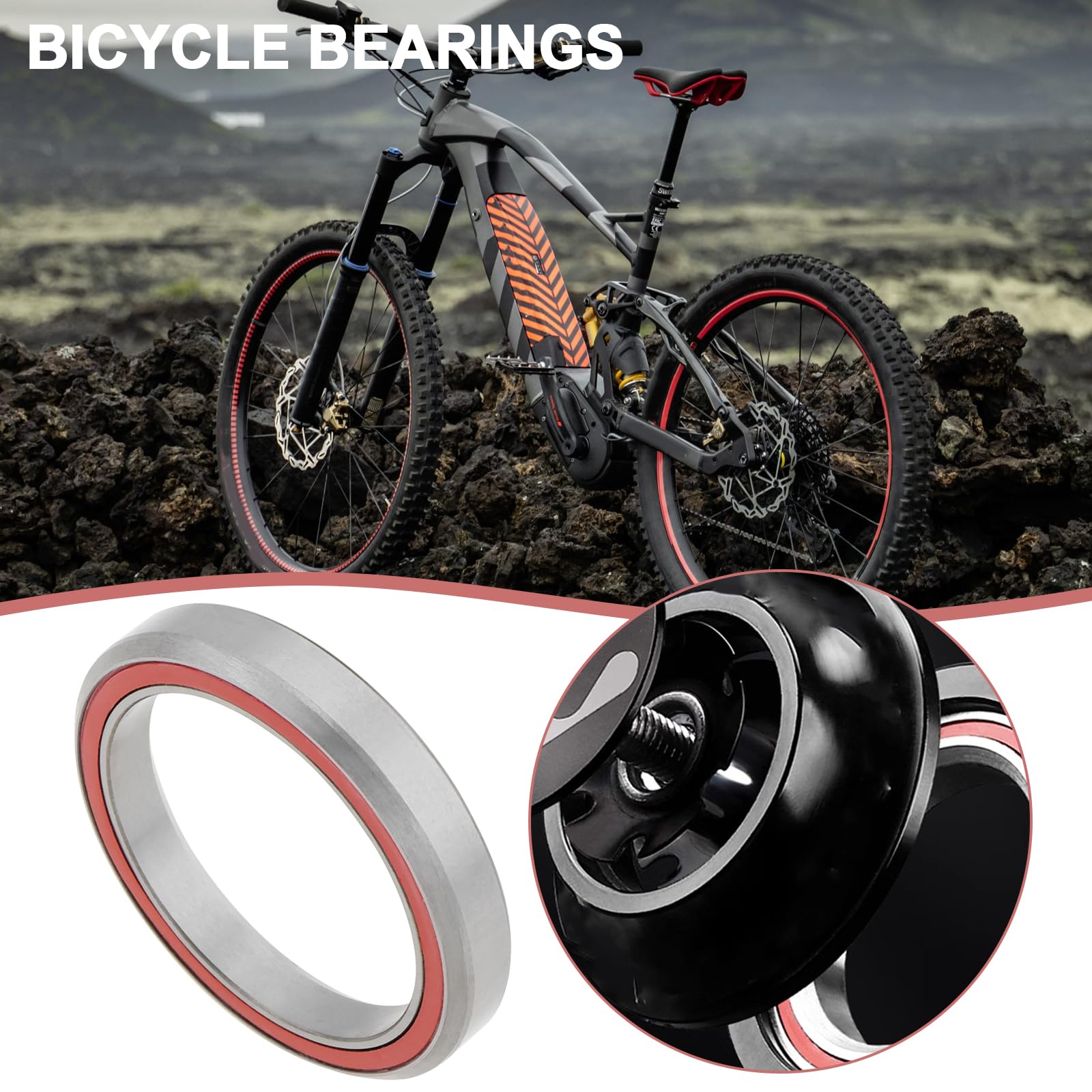 EMSea 1Pc Bicycle Headset Bearing 40x52x8mm 45 Degrees Bearing Steel for Most Specially Bicycle Headset ACB4052H8 MH-P16H8 ACB52 - Image 2