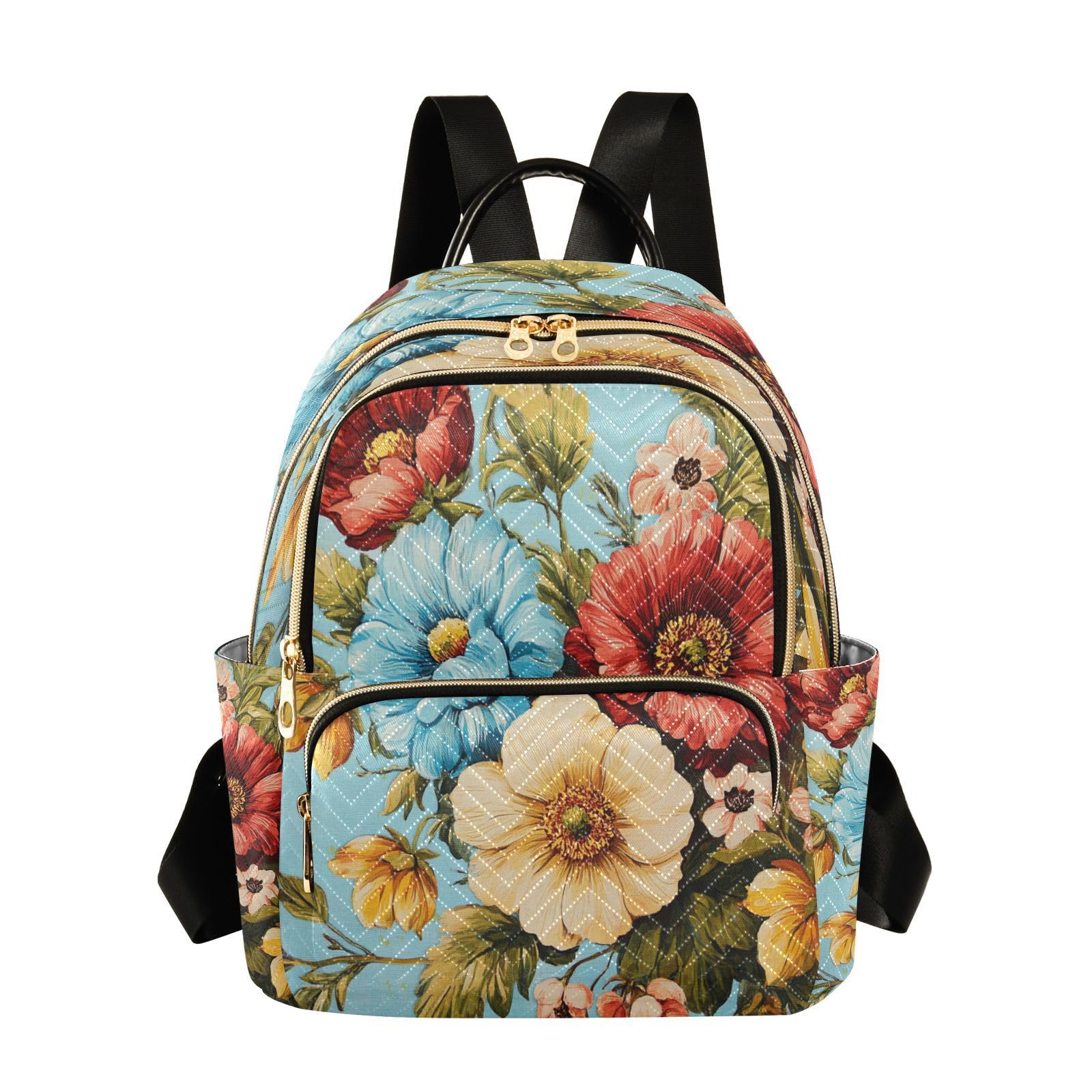 Zwlttyd Mini Backpack Purse for Women Lightweight Bag School Teenagers Sports Traveling Medium Festoon