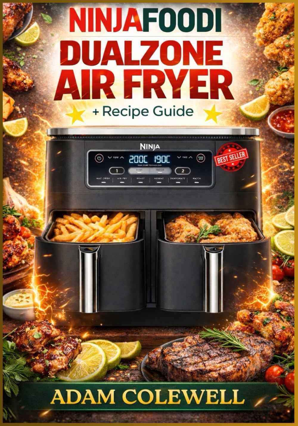 Ninja Foodi DualZone Air Fryer + Recipe Guide