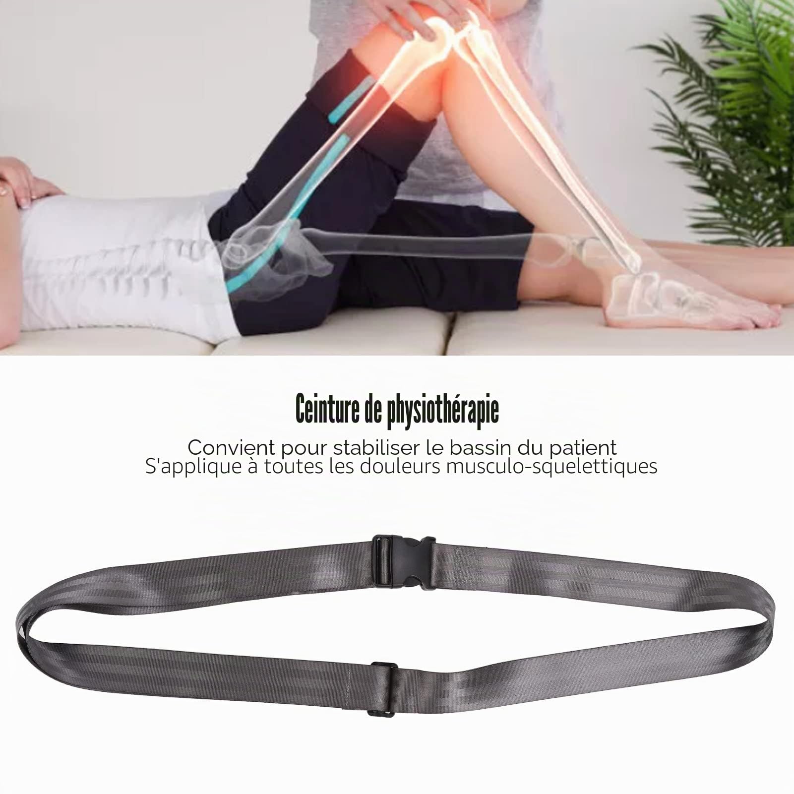 Luqeeg Ceinture de Mobilisation des Extrémités, Ceinture Mulligan, Bande Destinée à la Physiothérapie, à la Rééducation, aux étirements, à la Traction Manuelle, à la Mobilité, Ceintures de(2#)