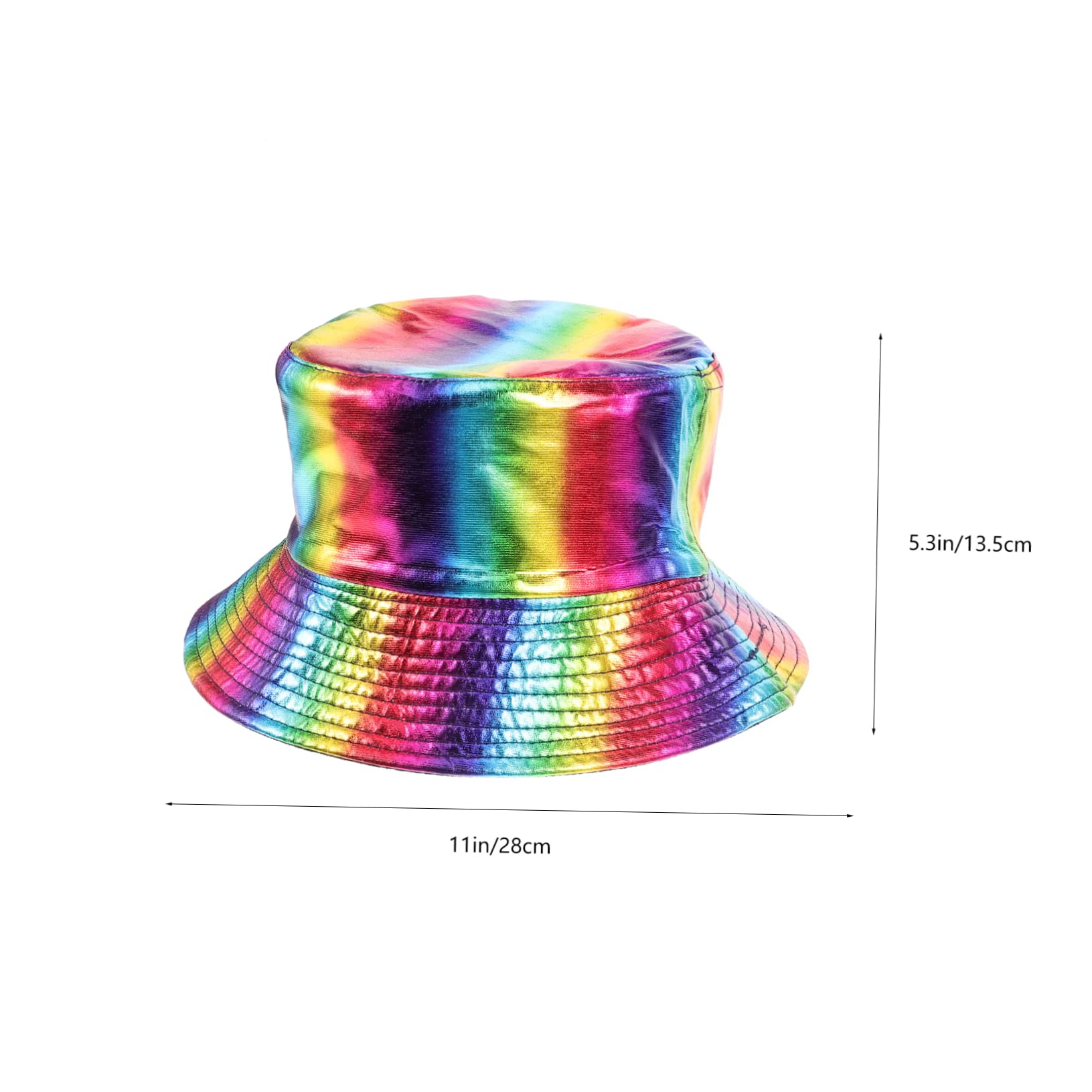 Sombrero de Pescador Rainbow Colorblock Sombrero de Mujer Gorras Tapa Bucket Hat Sombrero Bucket Sombrero de Cubo de Vacaciones Pesca Hombres paño Colorful