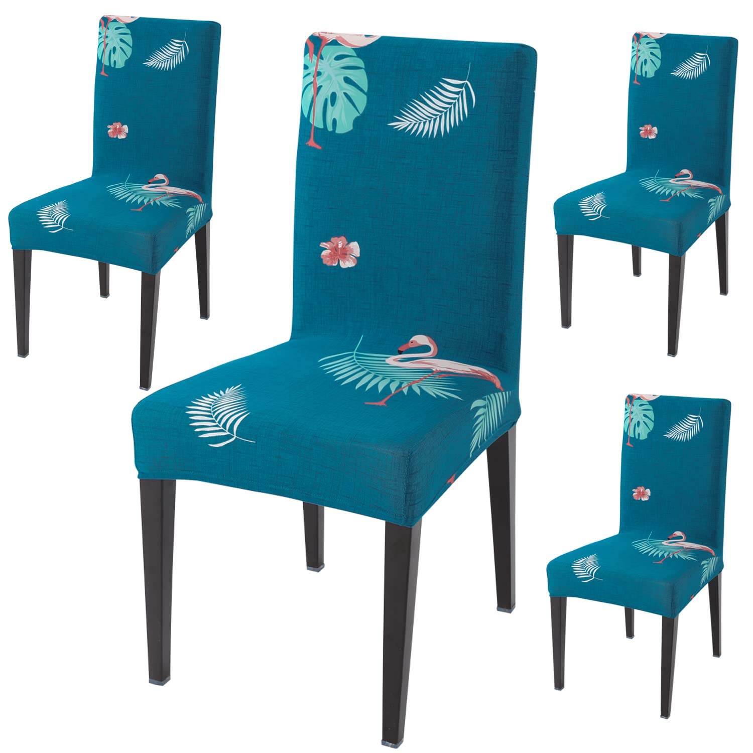 Hokipo 4 Elastic Dining Chair Cover Protector Seat Slipcovers (Ar-4097-D29*4) - Blue (B0B38WZY2V) Amazon Price History, Amazon Price Tracker
